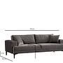 Astana 3-Seater Sofa Anthracite 7