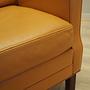 Armchair Leather Orange 1970s 14
