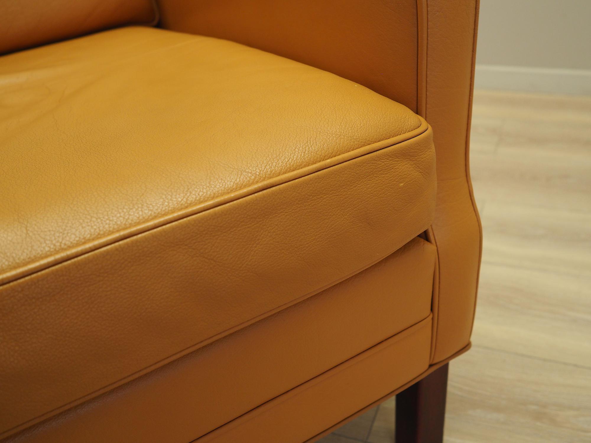 Armchair Leather Orange 1970s 14