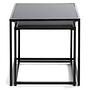 2x Cerney Beistelltisch-Set Glas Metall Schwarz 2