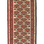 Kilim Senneh Teppich Braun 0