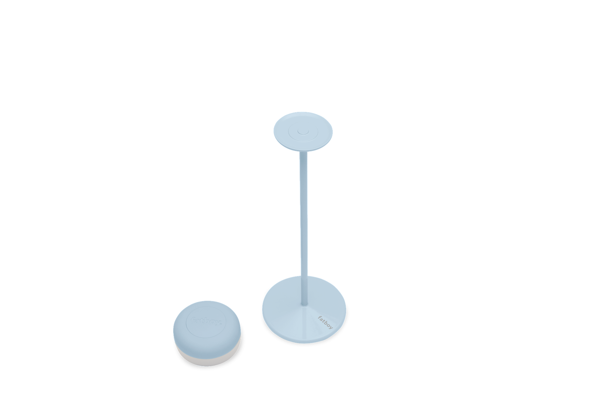 Cheerio Akku-Tischleuchte Stahl Silikon Blau 2