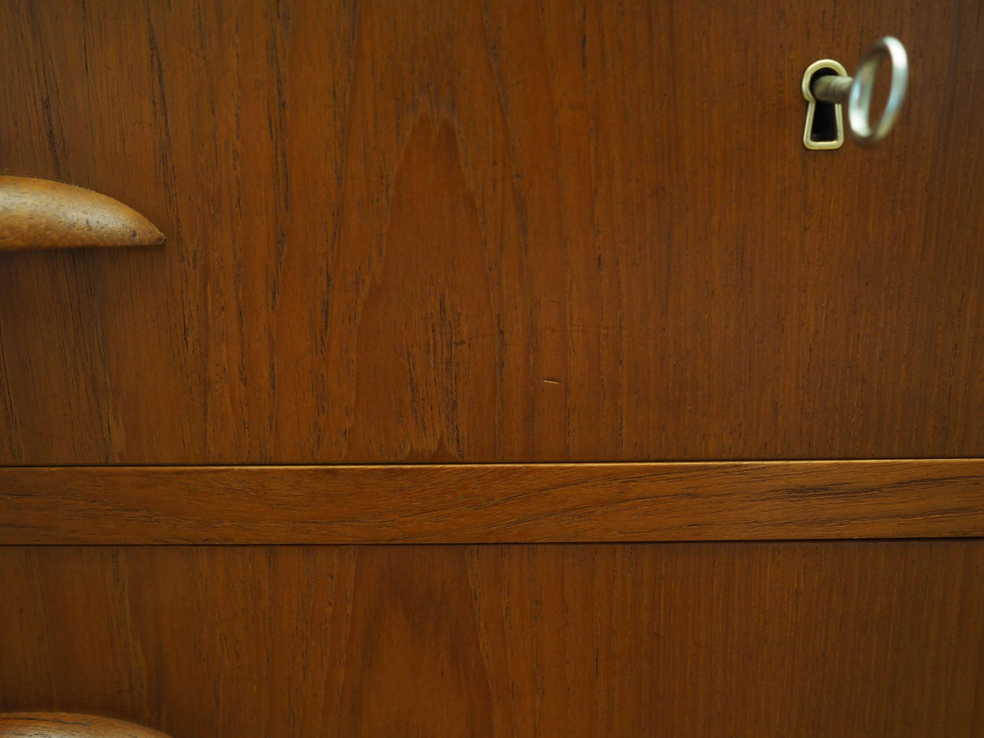 Vintage chest of drawers Teak wood Brown 1970s 10