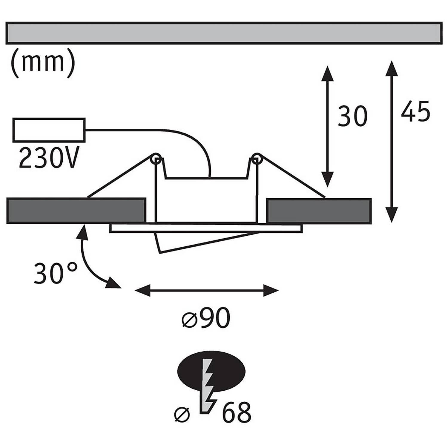 LED-Einbauleuchte Calla V Acrylglas 10-flammig 4