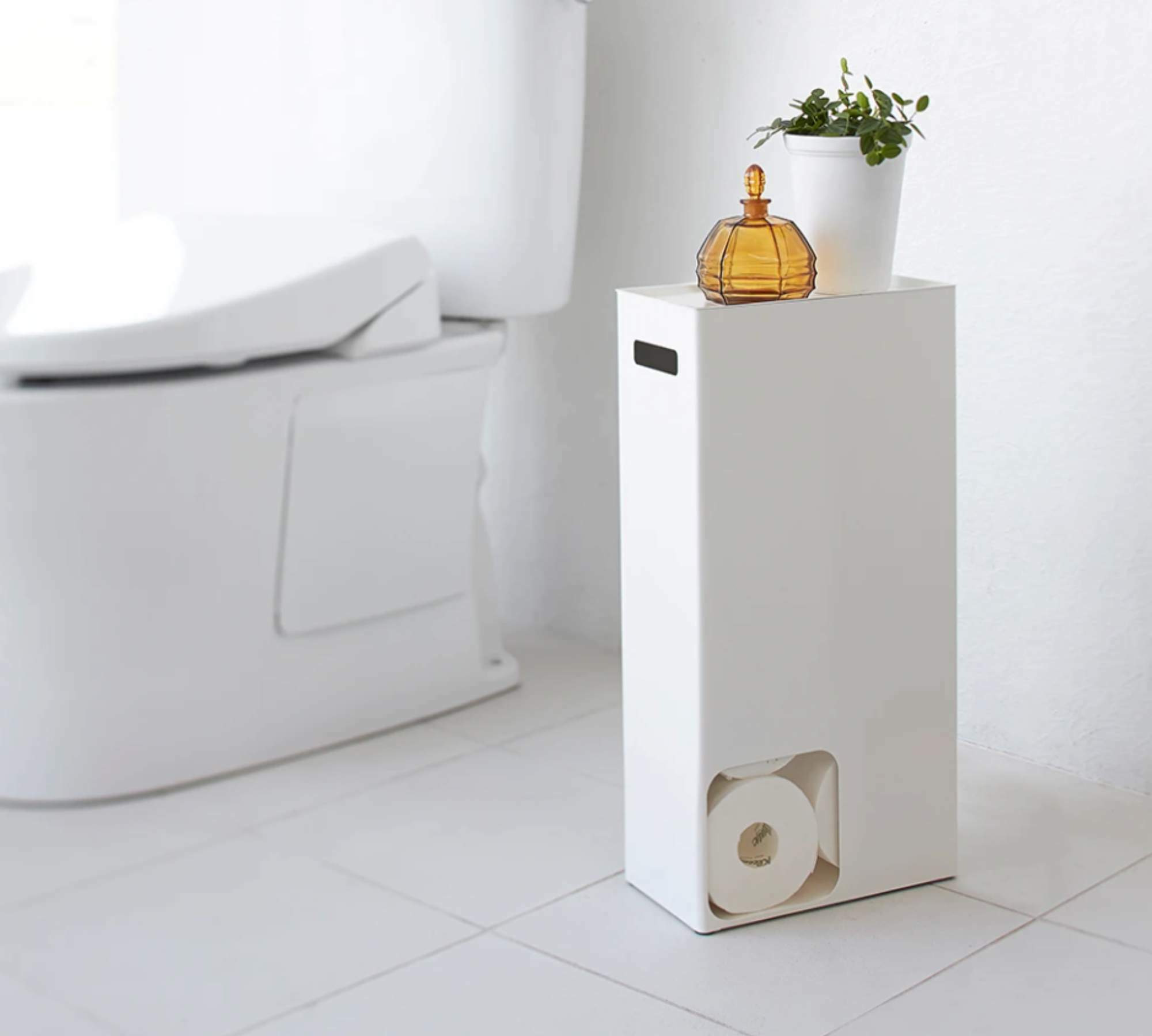 Toilettenpapierspender Stahl Weiß 1