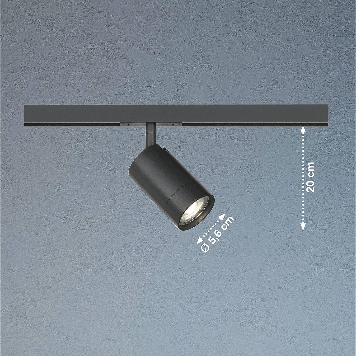 Deckenspot HV-Track 6 Lewitz Eisen Schwarz 1