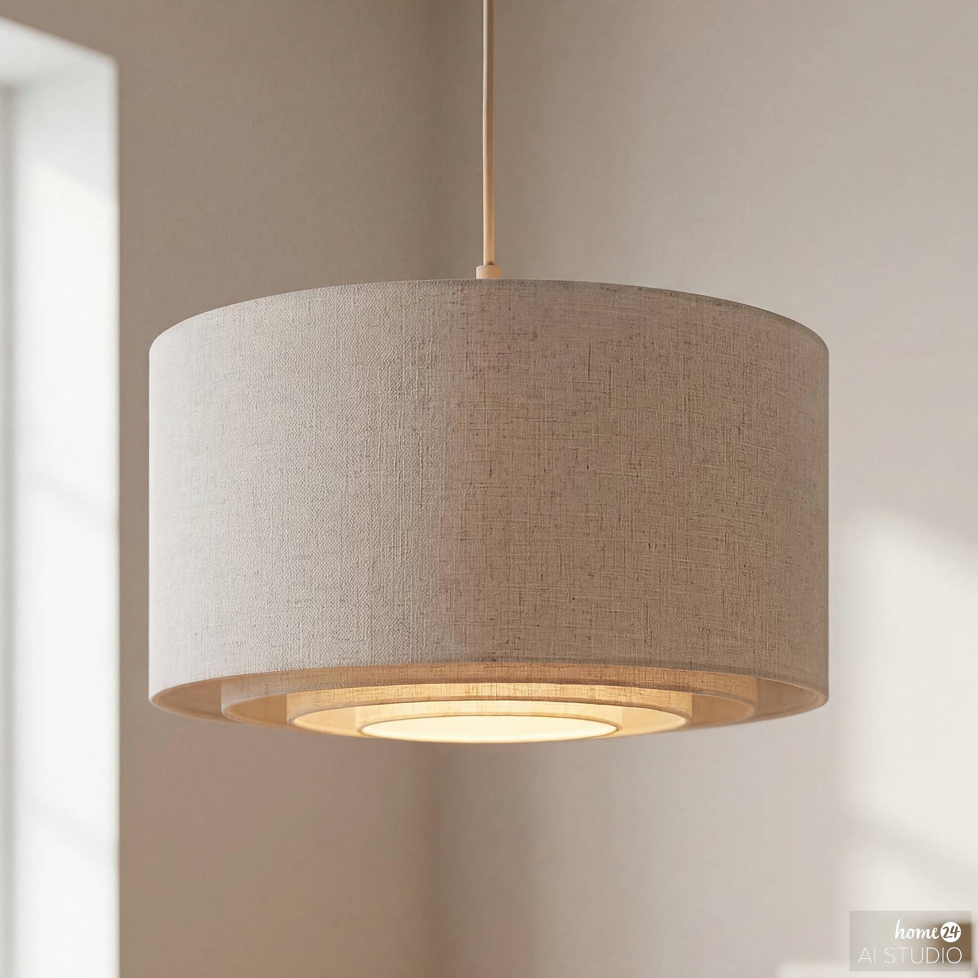 Xelto pendant light 1-bulb linen iron 0
