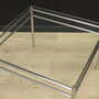 Vintage side table glass metal transparent 1960s 3