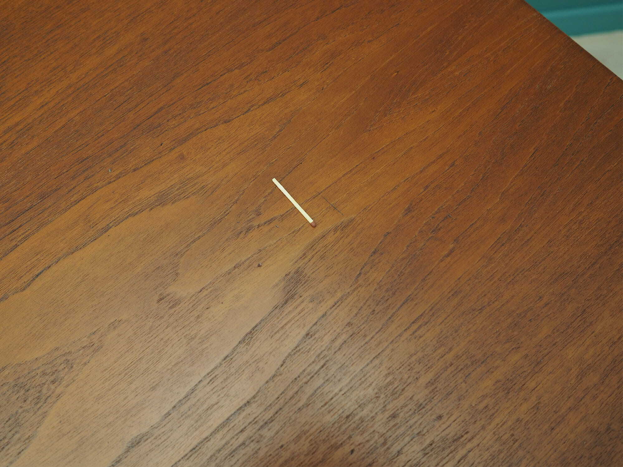 Vintage Schreibtisch Teakholz Braun 1970er Jahre 8