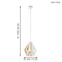 Pendant lamp Carlton I Steel White Gold Diameter: 31 cm 4