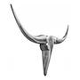 Bull Wanddeko Aluminium Silber 4