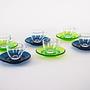 Glass Set Multicolored 1970s 7