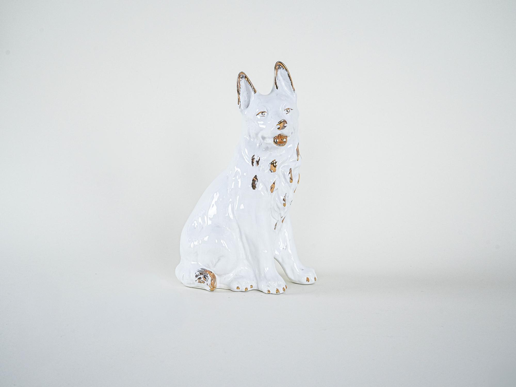 Dog figurine porcelain 1960s 2
