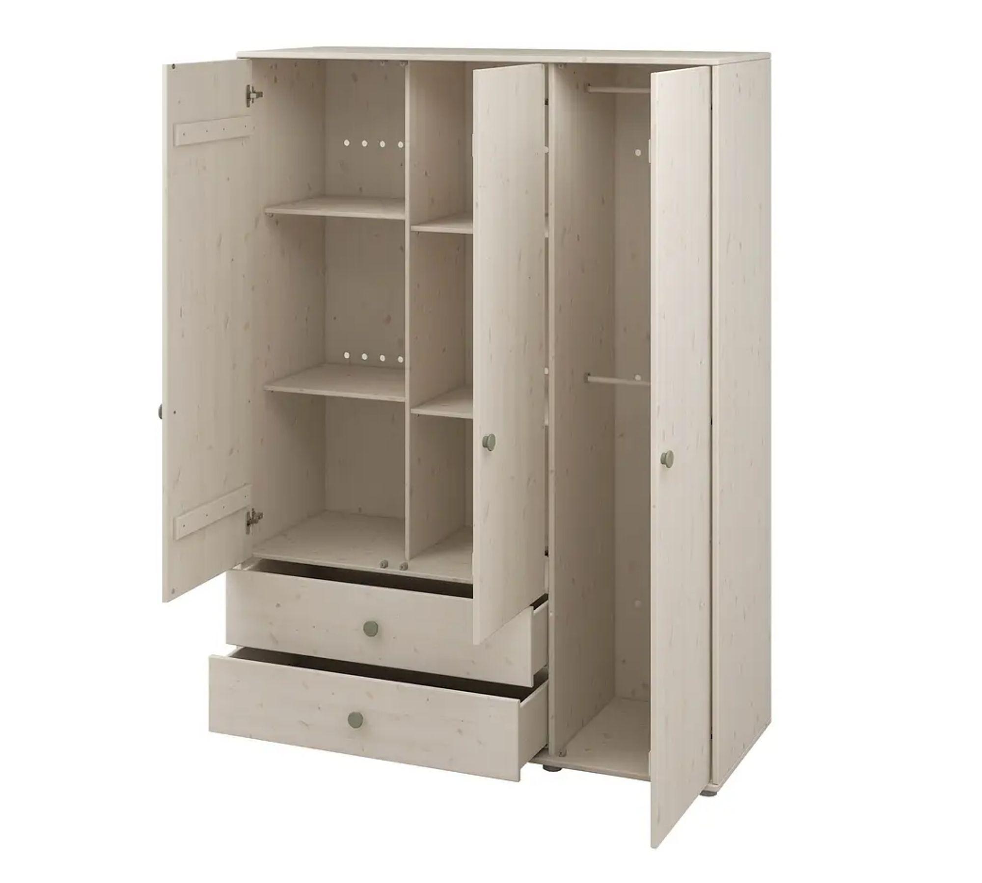 Kleiderschrank Extra Hoch Holz Weiß 6