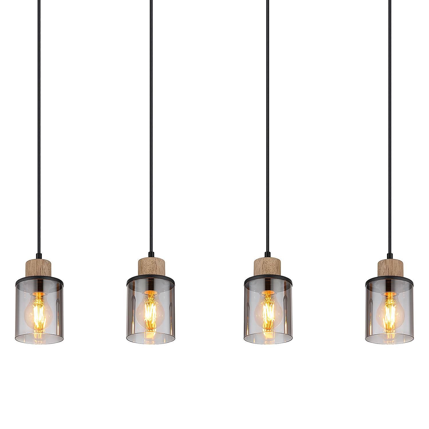 Pendelleuchte Reid Typ C Farbglas Eisen 1