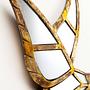 Hummingbird Wall Decoration Mirror Gold Glass Stone 2