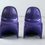 5x Vintage Verner Panton Stuhl Kunststoff Violett 2