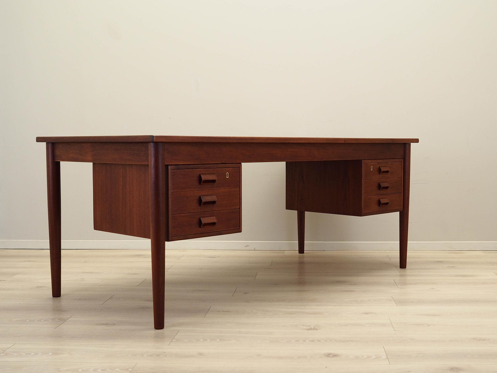 Desk Teak wood Brown 60s 7