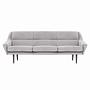 SKAGEN Sofa 3-Sitzer Velour Silber 0