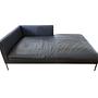 Pilotis Ecksofa mit Recamiere Leder Dunkelbraun 1