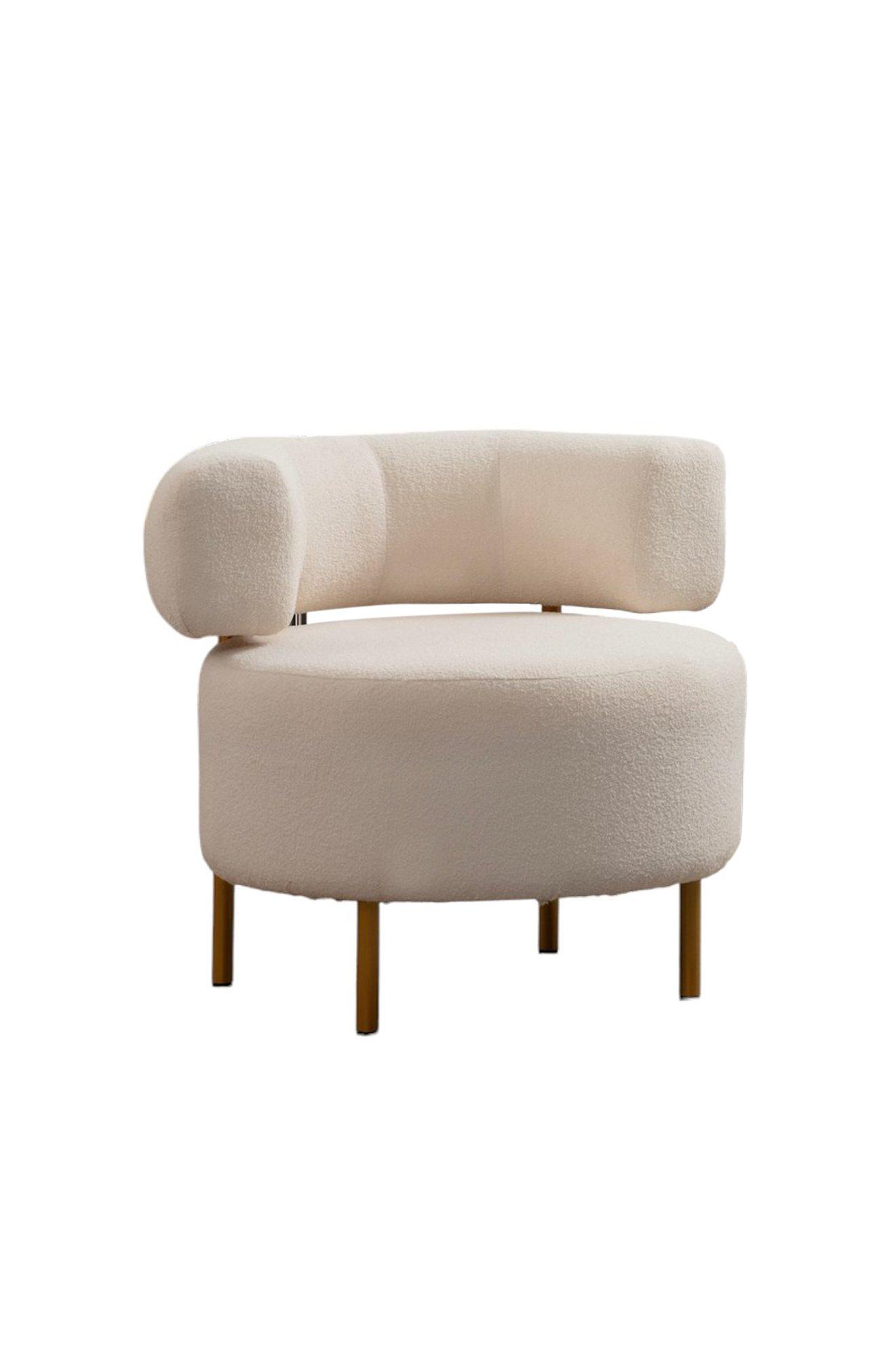 River Round Armchair White 0