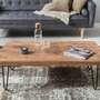 Couchtisch Massivholz Metalll 2