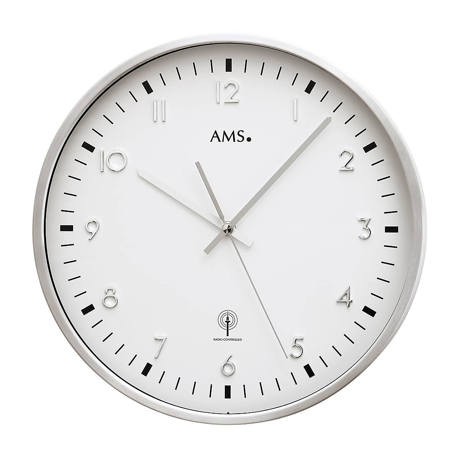 Wanduhr Con Con Funk Silber Weiß 32 cm 0