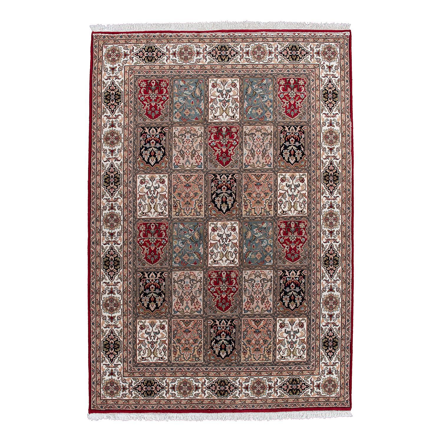 Benares Bachtiari Teppich Schurwolle Rot 60 x 90 cm 0
