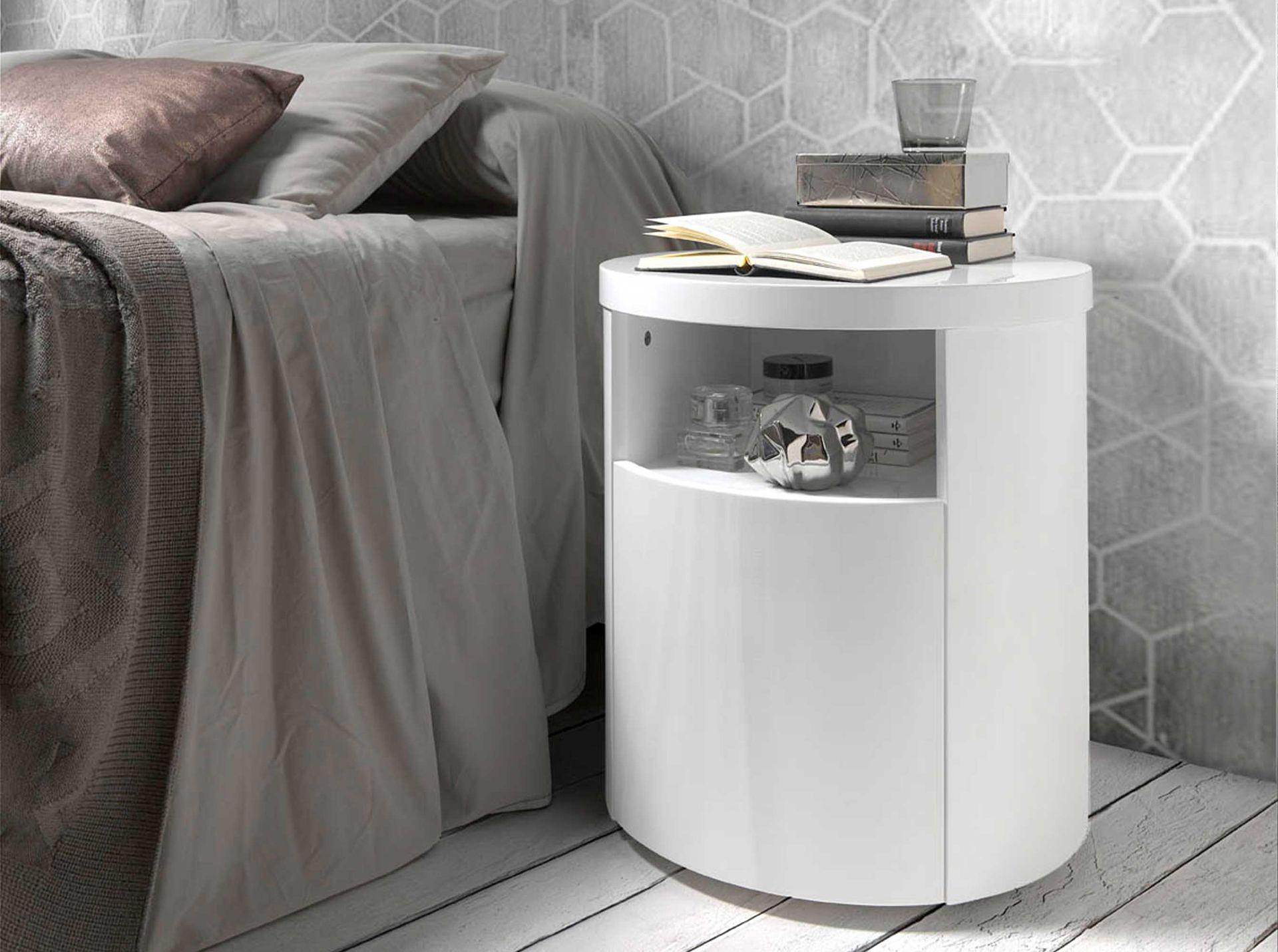 7006 Nachttisch Weiß 48cm 6