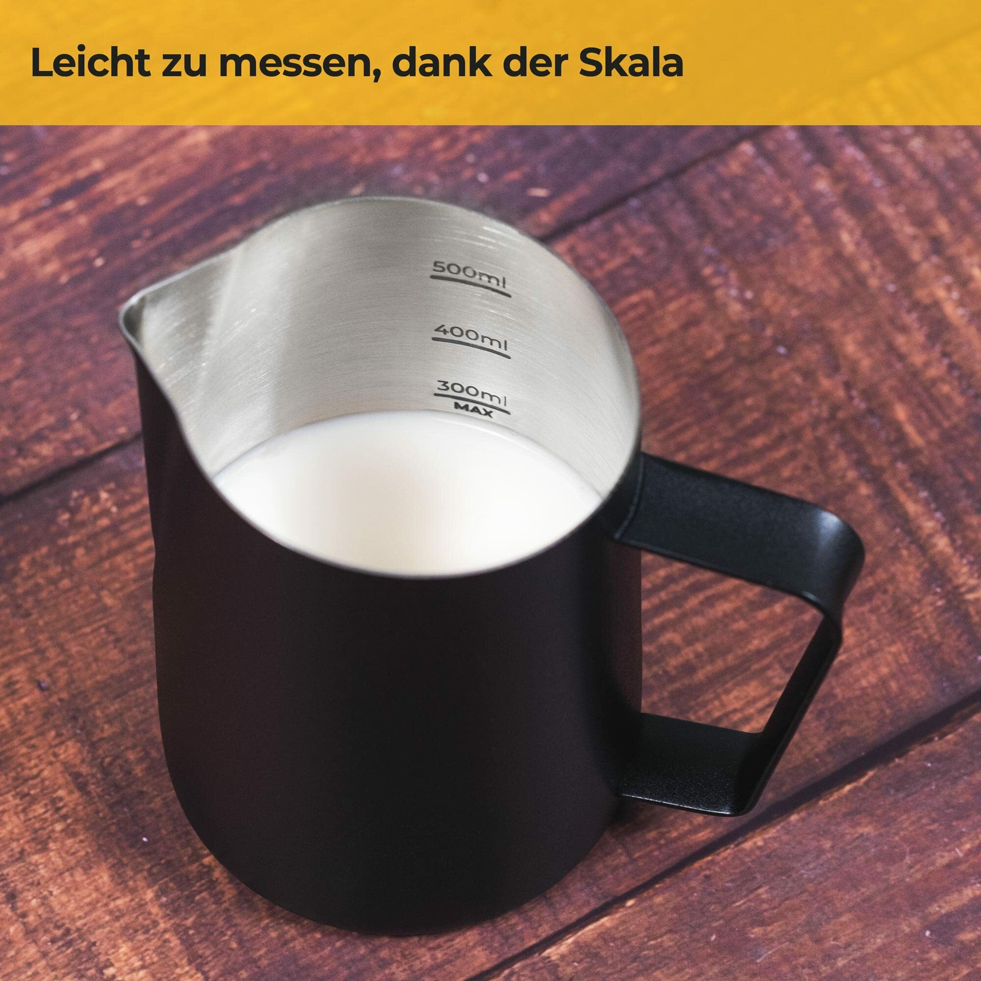 Milchkännchen Edelstahl Schwarz 500 ml 1