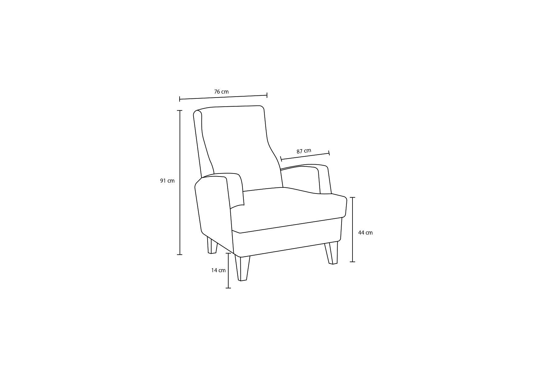 Kana Armchair Cream-colored 4