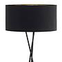 Fondachelli Stehleuchte 1-flammig Mischgewebe Stahl Schwarz 1