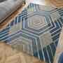Wollmischteppich Architect Harlow Blau 120 x 170 cm 4