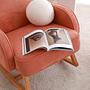 Yoko armchair velvet coral orange 2