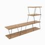 Basak Wohnzimmermöbel-Set Holzfurnier Schwarz 4