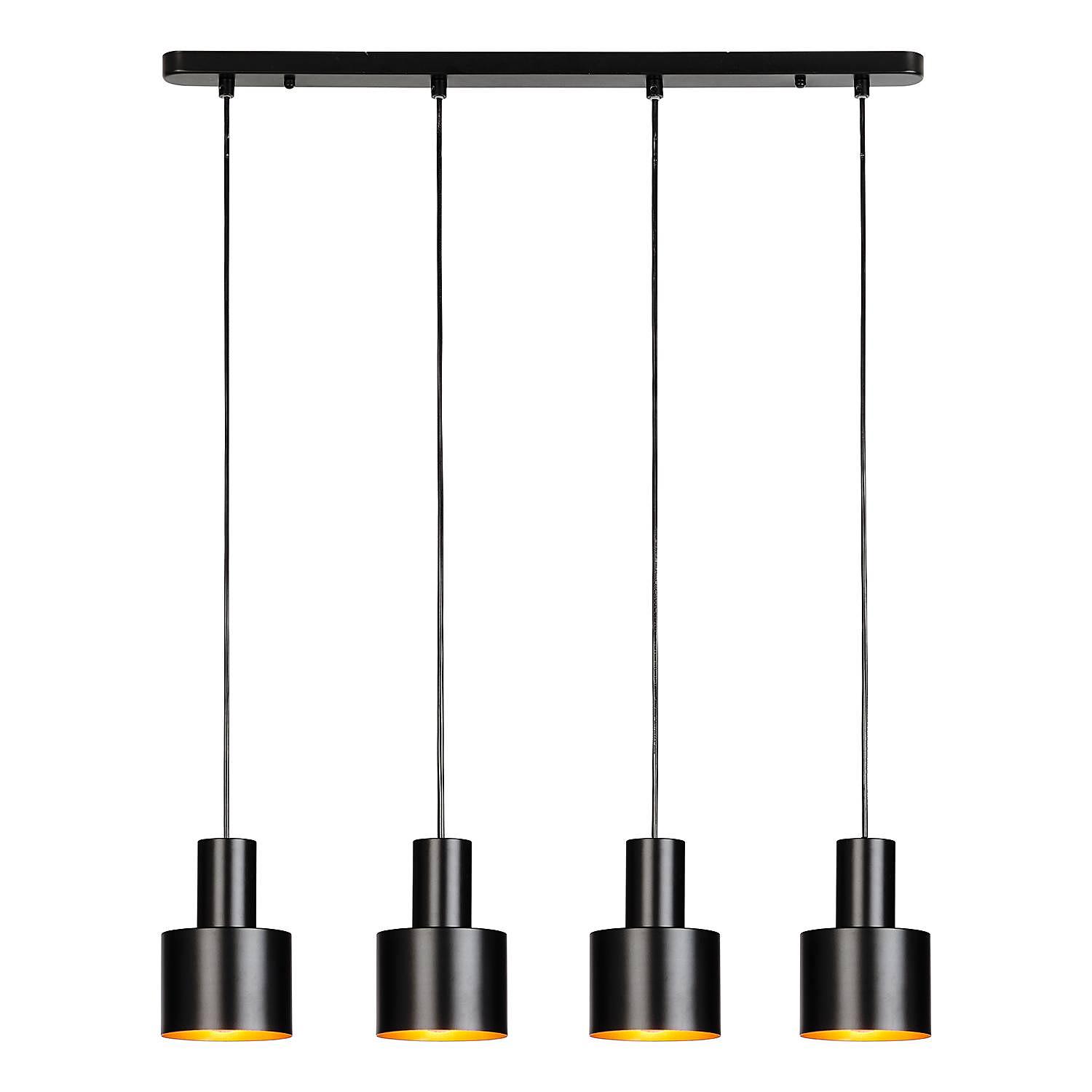 ISAK Pendelleuchte Eisen Schwarz 4-flammig 2