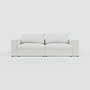 Flayr Sofa 4-Sitzer Webstoff Weiß 2