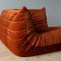 Togo Ecksofa Samt Bernstein-Orange 4