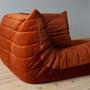 Togo Corner Sofa Velvet Amber-Orange 4
