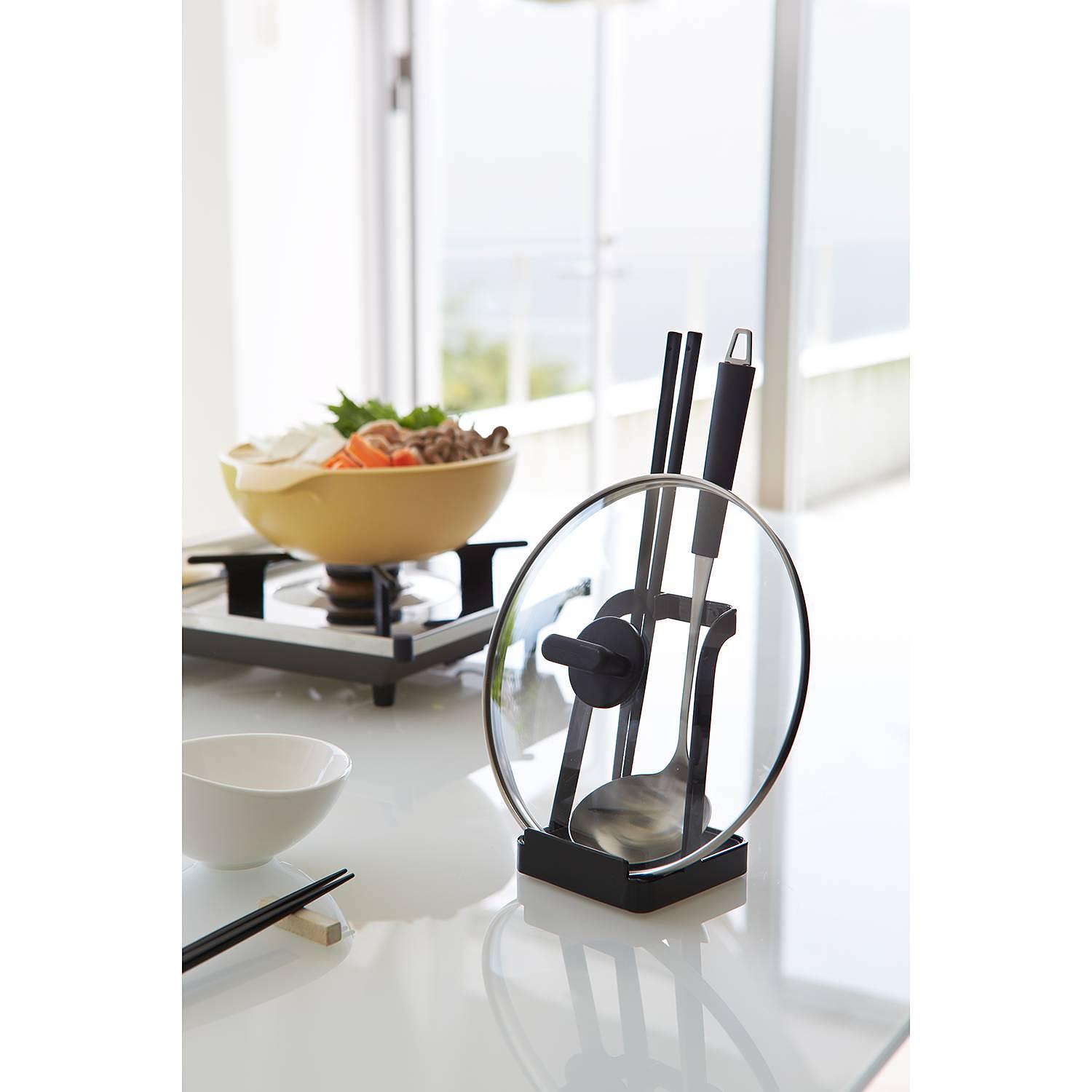 Tower  Kochlöffelablage Stahl Schwarz 3