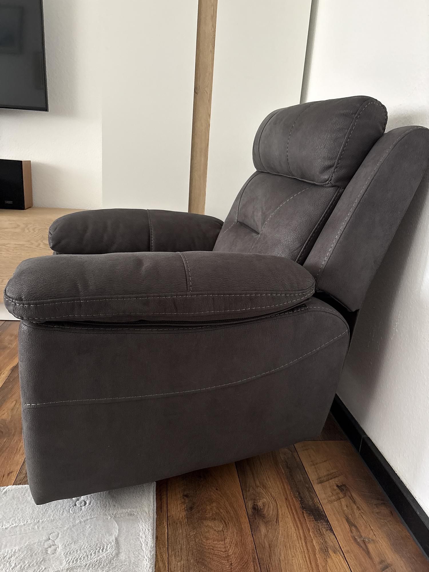 Sessel Relaxfunktion Grau 2