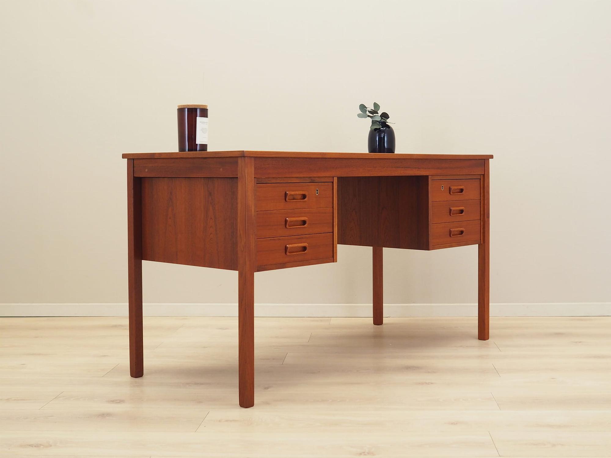 Schreibtisch Teakholz 1970er Jahre 4