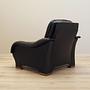 Armchair Faux Leather Black 1980s 7