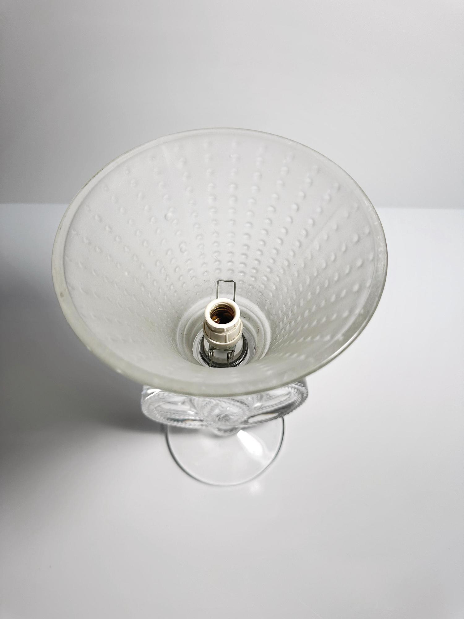 Vintage Swirl Tischlampe Muranoglas 1960er Jahre 5