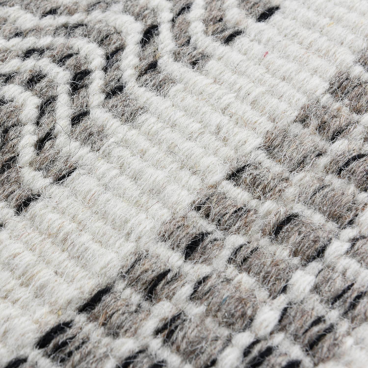 Trondheim II Teppich Schurwolle Grau 65 x 130 cm 4