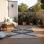 Rhombus In-/Outdoor-Teppich Schwarz 7
