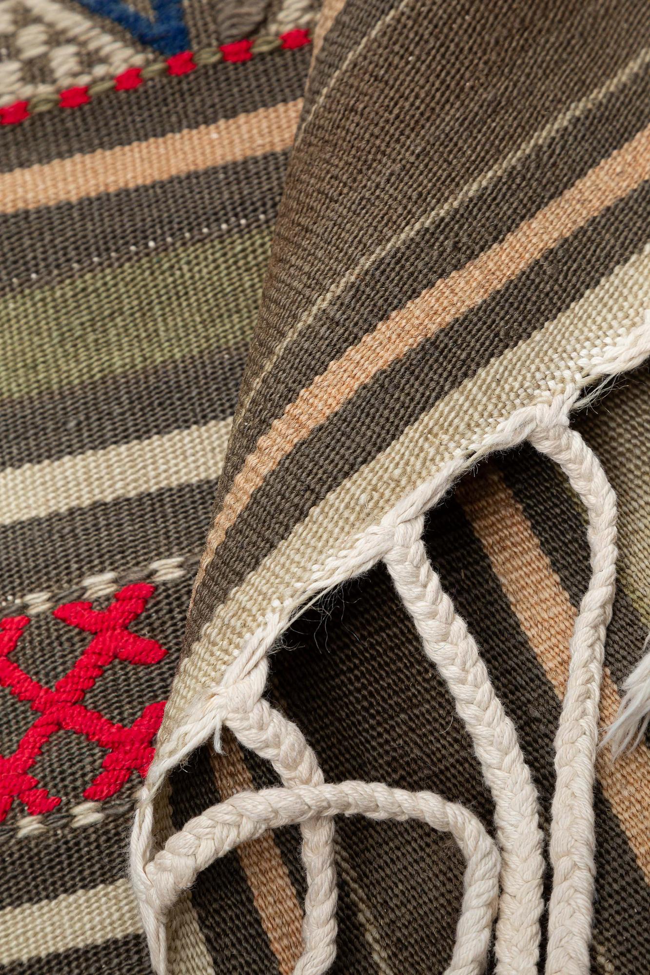 Vintage Kilim Teppich Wolle Mehrfarbig 3