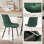 ELARIS Dining chair fabric green 1