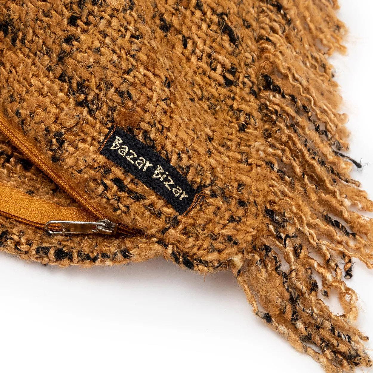 Kissenbezug Baumwolle Beige Schwarz 2