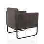 Aruba Retro Loungesessel Kunstleder Grau 6